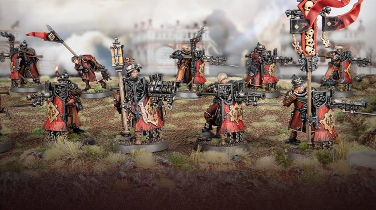 Freeguild Fusiliers  беруть на приціл і стріляють у ворогів Сіґмара