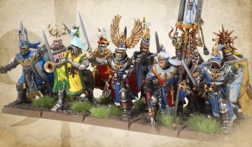 Приклади пофарбування Бретонських піших лицарів спільнотою Warhammer