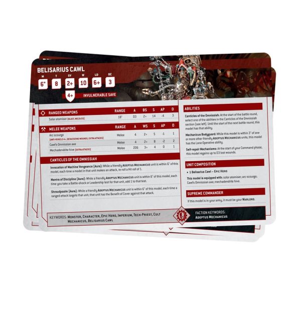 Adeptus Mechanicus: Datasheet Cards