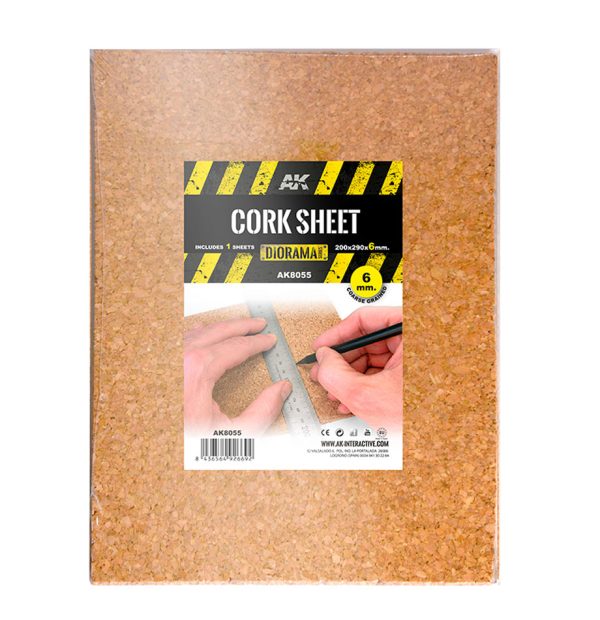 Cork Sheet Coarse Grained 200x300x6mm