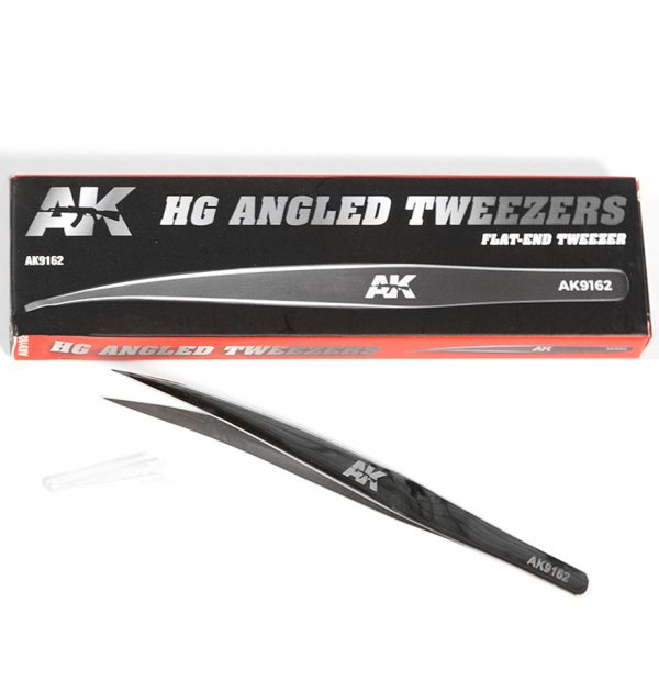 HG Angled Tweezers 02 Flat End