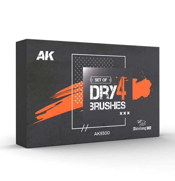 4 Dry Brushes Set