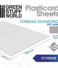 Plasticard: Thread Diamond Textured Sheet